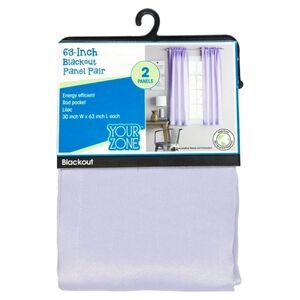 Your Zone Lilac Blackout Curtain Panel Pair